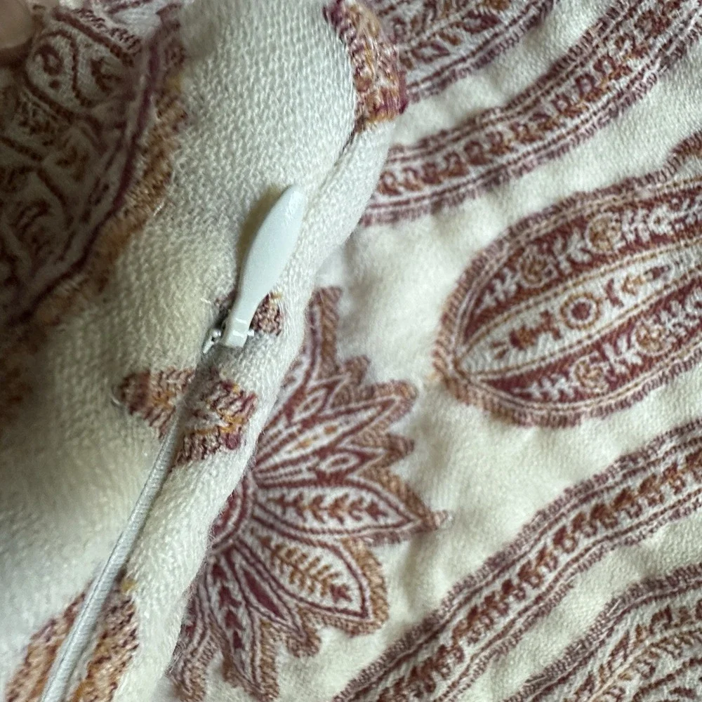 Pottery Barn Pillow Shams Lumbar Wool Blend Jacquard Paisley Set Of 2 Diff Sizes